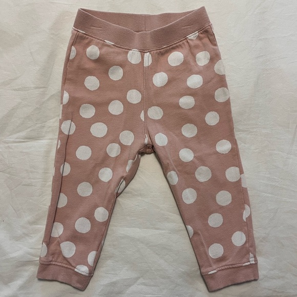 SOLD✨H&M Disney Minnie Mouse Sweatshirt Set (Size 12-18M) Blush Pink Polka Dot - Picture 6 of 12